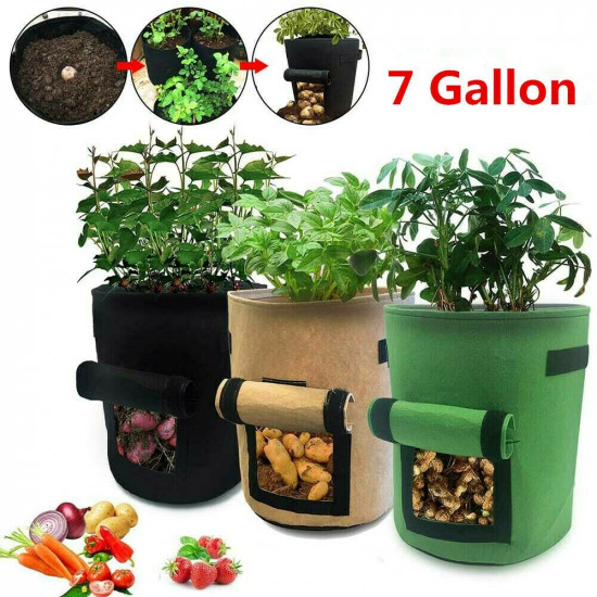  Lesoleil 7Gallon Potato Planting Grow Bag Pot Planter Growing Garden Vegetable Container