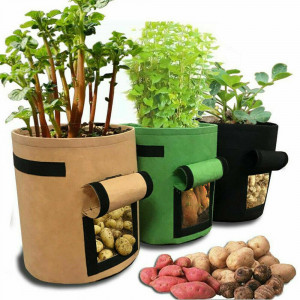  Lesoleil 7Gallon Potato Planting Grow Bag Pot Planter Growing Garden Vegetable Container