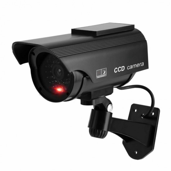 TKOOFN 4X Solar Power Dummy Dome Fake Security Camera Infrared LED Surveillance CCTV