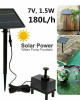 Lesoleil Solar Powered Panel Pump 180L/H Submersible Fountain Garden Pond Water Feature