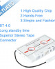 BESDATA 4.0 Bluetooth Music Audio Receiver Cassette Player Adapter for Auto Car White