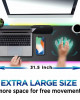 CIcmod Large Gaming Keyboard Mouse Pad RGB LED Lighting Soft Non-slip Laptop Mouse Mat