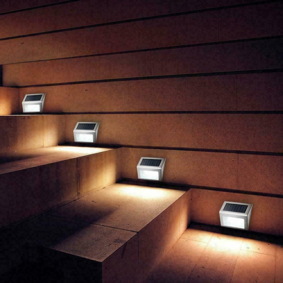 NONMON 1/2/3/4 Packs Solar Deck Lights, Super Bright LED Walkway Light Stainless Steel Waterproof Outdoor Security Lamps for Patio Stairs Garden Pathway NONMON 1/2/3/4 Packs Solar Deck Lights, Super Bright LED Walkway Light Stainless Steel Waterproof Outdoor Security Lamps for Patio Stairs Garden Pathway