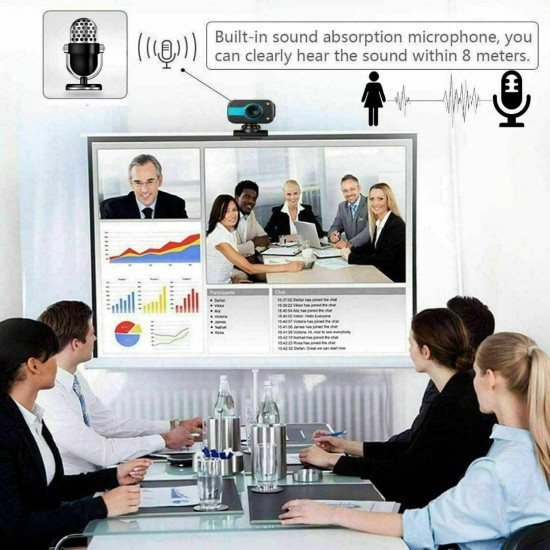 TKOOFN HD Webcam Web Camera Cam w/ Microphone,Video Call,Record For PC Laptop Desktop