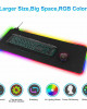 CIcmod Large Gaming Keyboard Mouse Pad RGB LED Lighting Soft Non-slip Laptop Mouse Mat