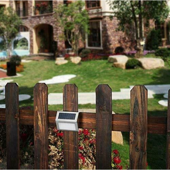 NONMON 1/2/3/4 Packs Solar Deck Lights, Super Bright LED Walkway Light Stainless Steel Waterproof Outdoor Security Lamps for Patio Stairs Garden Pathway