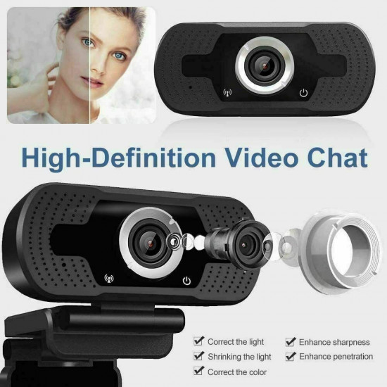 TKOOFN Full HD 1080P Webcam Desktop Laptop Video Call USB Web Camera with Microphone