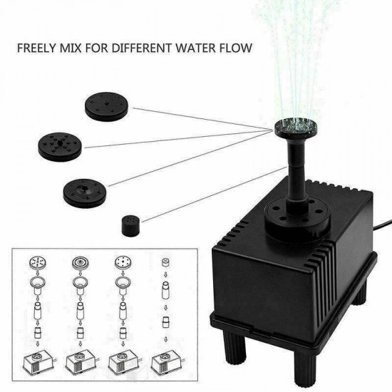 Lesoleil Solar Powered Panel Pump 180L/H Submersible Fountain Garden Pond Water Feature