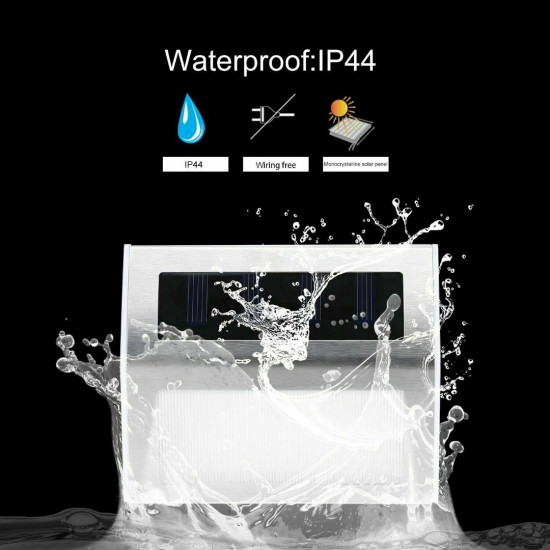 NONMON 1/2/3/4 Packs Solar Deck Lights, Super Bright LED Walkway Light Stainless Steel Waterproof Outdoor Security Lamps for Patio Stairs Garden Pathway NONMON 1/2/3/4 Packs Solar Deck Lights, Super Bright LED Walkway Light Stainless Steel Waterproof Outdoor Security Lamps for Patio Stairs Garden Pathway