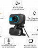 TKOOFN HD Webcam Web Camera Cam w/ Microphone,Video Call,Record For PC Laptop Desktop