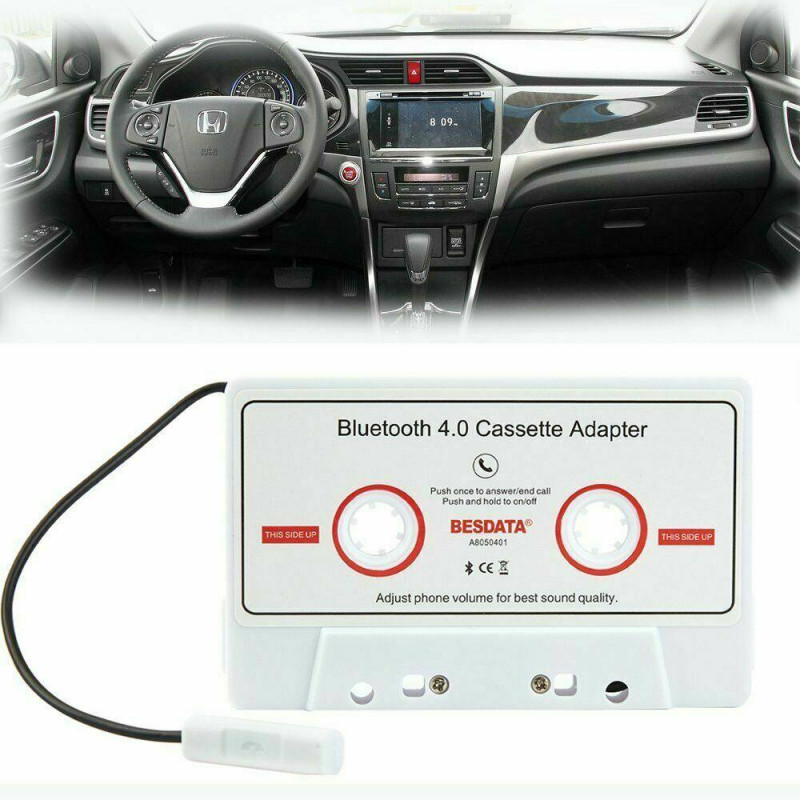 BESDATA 4.0 Bluetooth Music Audio Receiver Cassette Player Adapter for