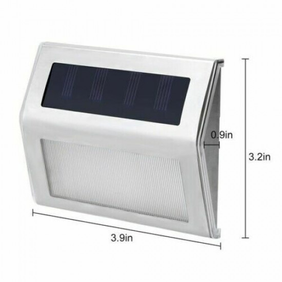 NONMON 1/2/3/4 Packs Solar Deck Lights, Super Bright LED Walkway Light Stainless Steel Waterproof Outdoor Security Lamps for Patio Stairs Garden Pathway NONMON 1/2/3/4 Packs Solar Deck Lights, Super Bright LED Walkway Light Stainless Steel Waterproof Outdoor Security Lamps for Patio Stairs Garden Pathway