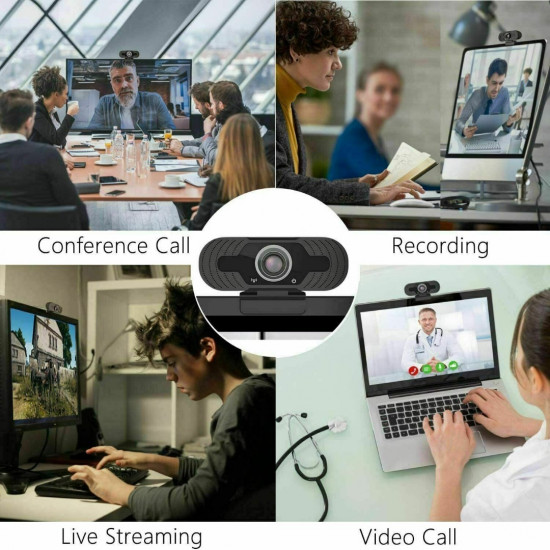 TKOOFN Full HD 1080P Webcam Desktop Laptop Video Call USB Web Camera with Microphone