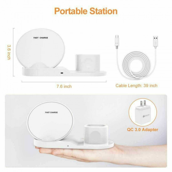 TKOOFN 3in1 QI Wireless Charger Charging Dock Station for Apple Watch / iPhone/Air Pods TKOOFN 3in1 QI Wireless Charger Charging Dock Station for Apple Watch / iPhone/Air Pods