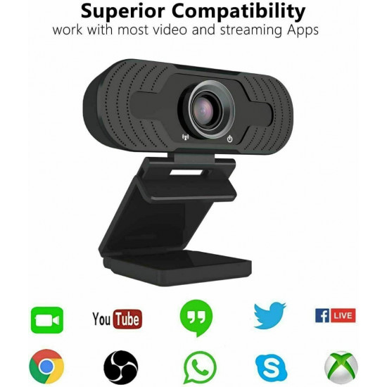 TKOOFN Full HD 1080P Webcam Desktop Laptop Video Call USB Web Camera with Microphone