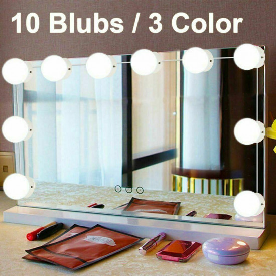 UTOVME Hollywood Style Makeup Mirror Vanity LED Light Bulbs Lamp Kit 3 Levels Brightness Adjustable Light Make Up Mirrors Cosmetic Lights UTOVME Hollywood Style Makeup Mirror Vanity LED Light Bulbs Lamp Kit 3 Levels Brightness Adjustable Light Make Up Mirrors Cosmetic Lights