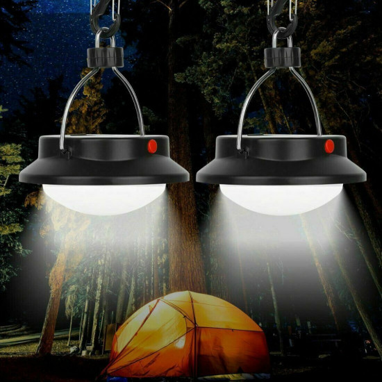 2pcs Camping Outdoor Light 60 LED Portable Umbrella Tent Night Lamp Hiking Lantern 