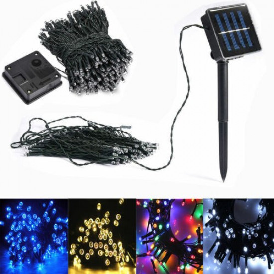 TKOOFN Solar Powered Fairy Lights String 100-500 LED Waterproof Outdoor Garden Party TKOOFN Solar Powered Fairy Lights String 100-500 LED Waterproof Outdoor Garden Party