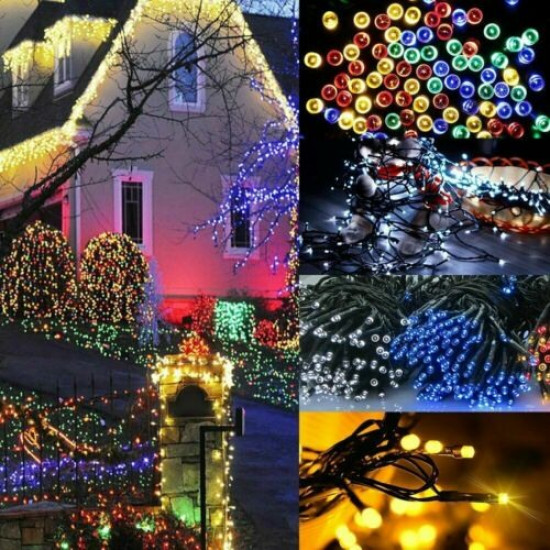 TKOOFN Solar Powered Fairy Lights String 100-500 LED Waterproof Outdoor Garden Party TKOOFN Solar Powered Fairy Lights String 100-500 LED Waterproof Outdoor Garden Party