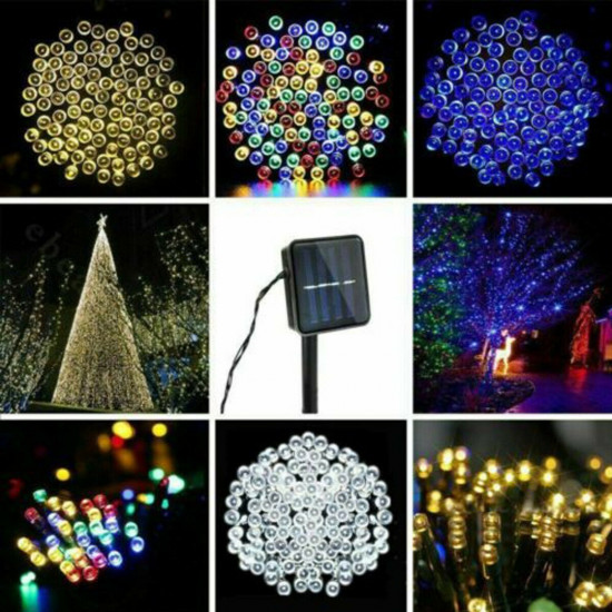 TKOOFN Solar Powered Fairy Lights String 100-500 LED Waterproof Outdoor Garden Party TKOOFN Solar Powered Fairy Lights String 100-500 LED Waterproof Outdoor Garden Party