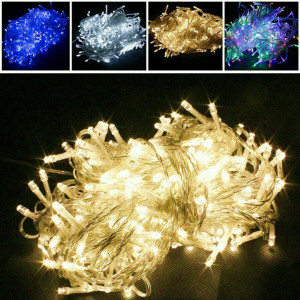 TKOOFN LED Waterproof Mains Plug In/Battery Fairy String Lights Outdoor Garden Xmas