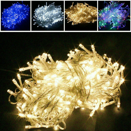 TKOOFN LED Waterproof Mains Plug In/Battery Fairy String Lights Outdoor Garden Xmas TKOOFN LED Waterproof Mains Plug In/Battery Fairy String Lights Outdoor Garden Xmas
