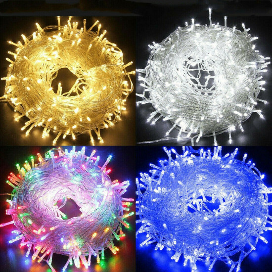 TKOOFN LED Waterproof Mains Plug In/Battery Fairy String Lights Outdoor Garden Xmas TKOOFN LED Waterproof Mains Plug In/Battery Fairy String Lights Outdoor Garden Xmas