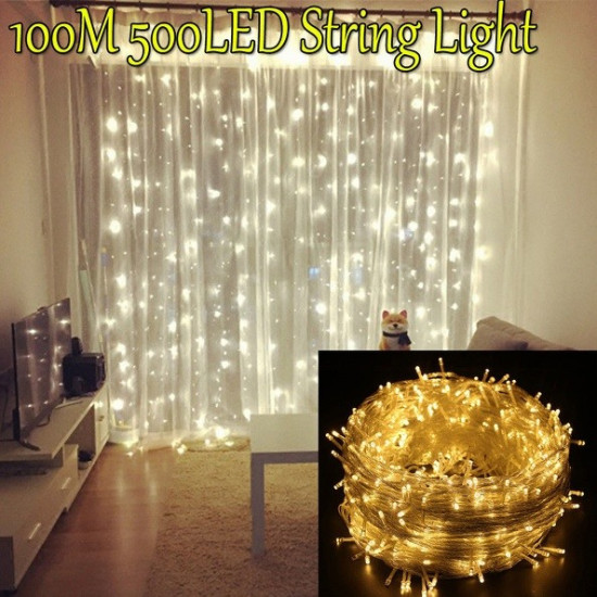 TKOOFN LED Waterproof Mains Plug In/Battery Fairy String Lights Outdoor Garden Xmas TKOOFN LED Waterproof Mains Plug In/Battery Fairy String Lights Outdoor Garden Xmas