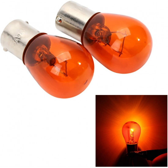 TKOOFN 1156 Motorcycle Turn Signal Light Bulb Amber Lamp Smoke Lens Cover for Harley Sportster 883 1200 XL XR 2002 Up 4PCS