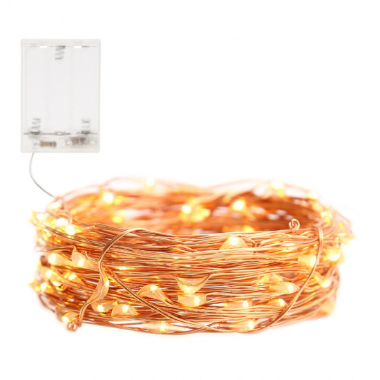 TKOOFN Fairy String Lights Battery Operated Mini LED Copper Silver Wire Xmas Outdoor TKOOFN Fairy String Lights Battery Operated Mini LED Copper Silver Wire Xmas Outdoor