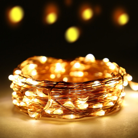 TKOOFN Fairy String Lights Battery Operated Mini LED Copper Silver Wire Xmas Outdoor TKOOFN Fairy String Lights Battery Operated Mini LED Copper Silver Wire Xmas Outdoor