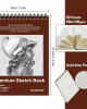 TKOOFN Cuaderno de bocetos de 5.5 x 8.5 pulgadas, paquete de 5, 300 hojas superiores encuadernadas en espiral, blocs de dibujo (68 libras/100 gsm), papel de pintura sin ácidos para adultos, niños