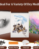 TKOOFN Cuaderno de bocetos de 5.5 x 8.5 pulgadas, paquete de 5, 300 hojas superiores encuadernadas en espiral, blocs de dibujo (68 libras/100 gsm), papel de pintura sin ácidos para adultos, niños