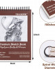TKOOFN Cuaderno de bocetos de 9 x 12 pulgadas, paquete de 5 cuadernos de bocetos premium encuadernados en espiral superior (68 libras/100 gsm), 500 hojas en total, papel de pintura sin ácidos para