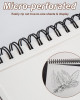 TKOOFN Cuaderno de bocetos de 9 x 12 pulgadas, paquete de 5 cuadernos de bocetos premium encuadernados en espiral superior (68 libras/100 gsm), 500 hojas en total, papel de pintura sin ácidos para