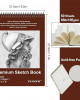 TKOOFN 8.5" x 11" Sketch Book, Pack of 5, 300 Sheet Top Spiral Bound Premium Sketchbook Drawing Pads(68lb/100gsm), Acid-Free Painting Paper for Adults Kids Artists Beginners